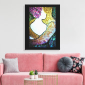 Toile Embrasser l'oeuvre de couple interracial étreindre (Insitu(Salon))