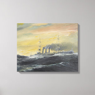 Toile Emden monte l'Océan Indien 1914 2011 de vagues
