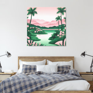 Toile Emerald Green Retreat Art AI