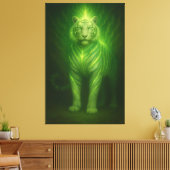 Toile Emerald Light Guardian White Tiger – Standing Divi (Insitu(Salon))
