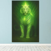 Toile Emerald Light Guardian White Tiger – Standing Divi (Insitu (Plancher de Bois))