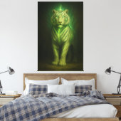 Toile Emerald Lightcore White Tiger – Divine Stance (Insitu(Chambre))