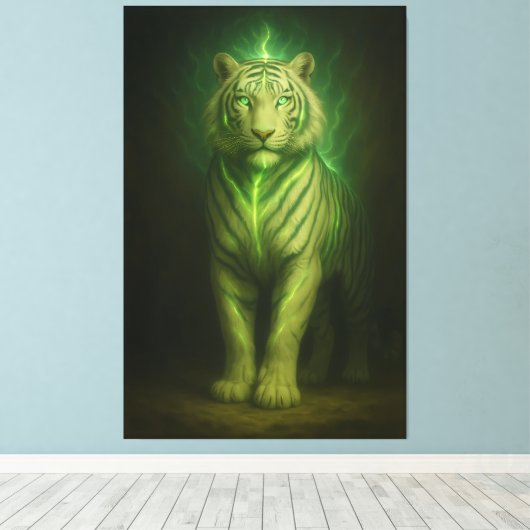 Toile Emerald Lightcore White Tiger – Divine Stance (Insitu (Plancher de Bois))