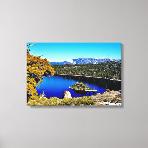Toile émeraude baie 24" X 16" LAC TAHOE