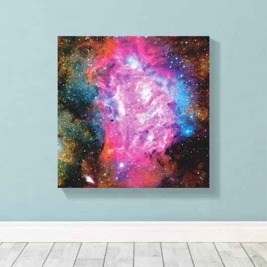 Toile Emission de lagune Nebula Interstellar Cloud Photo (Insitu (Plancher de Bois))