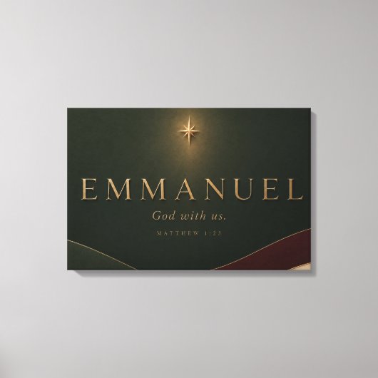 Toile EMMANUEL | Matthieu 1:23 Chrétien (Recto)