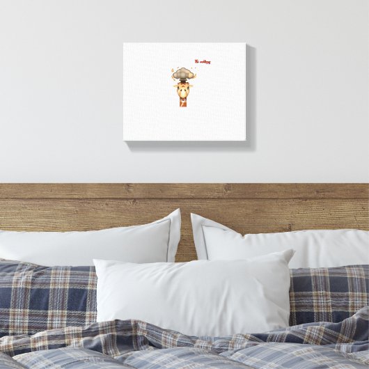 Toile emoji tête qui explose visage de girafe (Insitu(Chambre))