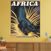 Toile Empreinte d'affiche de voyage vintage Afrique (Insitu(Salon))