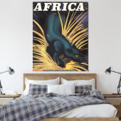 Toile Empreinte d'affiche de voyage vintage Afrique (Insitu(Chambre))