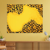 Toile Empreinte de léopard Abstrait rétro (jaune, noir) (Insitu(Salon))