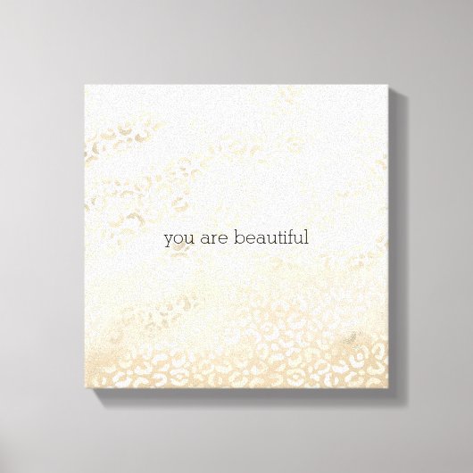 Toile Empreinte de léopard d'or Khaki crème d'eau beige (Recto)