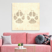 Toile Empreinte de patte de chien avec Arrière - plan de (Insitu(Salon))