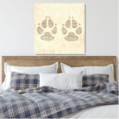 Toile Empreinte de patte de chien avec Arrière - plan de (Insitu(Chambre))