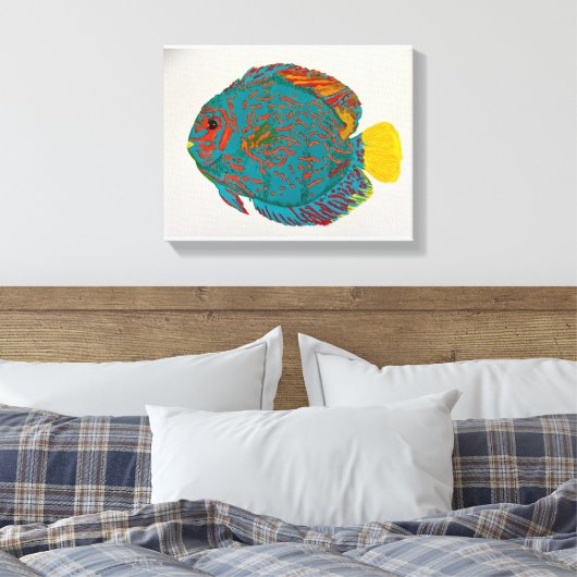 Toile Empreinte de poisson Discus (Insitu(Chambre))