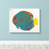 Toile Empreinte de poisson Discus (Insitu (Plancher de Bois))