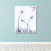 Toile empreinte digitale du mariage livre d'invités dand (Insitu (Plancher de Bois))