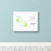 Toile Empreinte personnalisée à partir d'un enfant avec  (Insitu (Plancher de Bois))