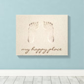 Toile Empreinte pieds nus dans le sable (Insitu (Plancher de Bois))