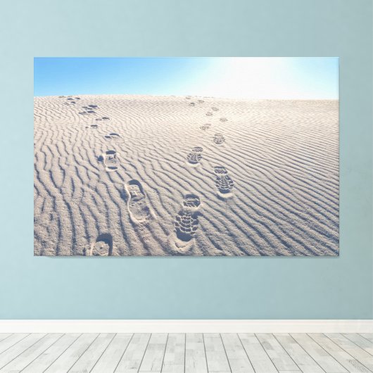 Toile Empreintes dans le désert (Insitu (Plancher de Bois))