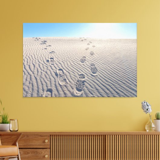 Toile Empreintes dans le désert (Insitu(Salon))