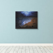 Toile Empreintes dans le poème de sable 14x11 (orage) (Insitu (Plancher de Bois))