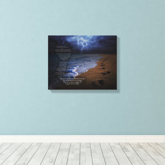 Toile Empreintes dans le poème de sable 14x11 (orage) (Insitu (Plancher de Bois))