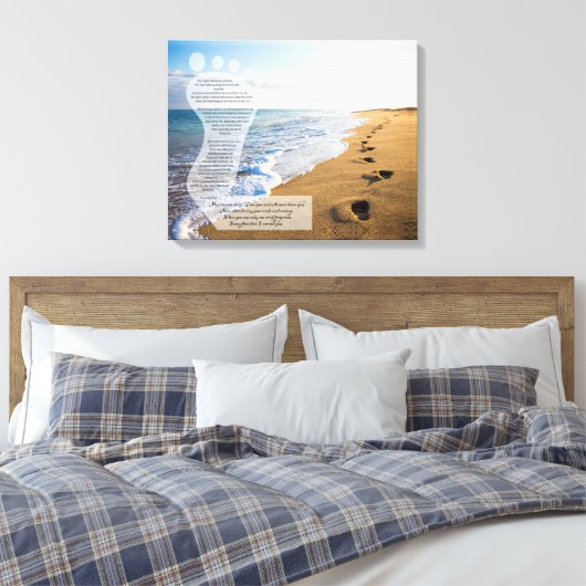 Toile Empreintes dans le poème de sable 20x16 (Insitu(Chambre))