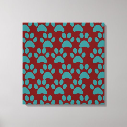 Toile Empreintes de pattes de Chien Chien Chien Mignonne (Recto)