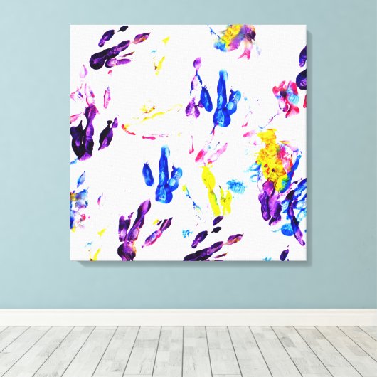 Toile empreintes de pingouin (Insitu (Plancher de Bois))