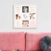 Toile Empreintes photos multiples Blush garde-naissance (Insitu(Salon))