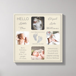 Toile Empreintes photos multiples Greige garde-naissance