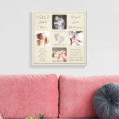 Toile Empreintes photos multiples Greige garde-naissance (Insitu(Salon))