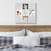 Toile Empreintes photos multiples Gris de naissance (Insitu(Chambre))
