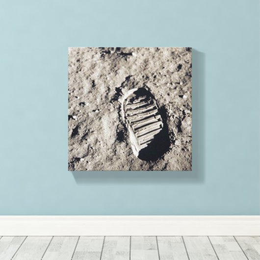 Toile Empreintes sur la Lune (Insitu (Plancher de Bois))