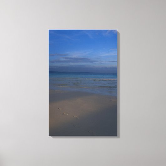 Toile Empreintes sur la plage (Recto)