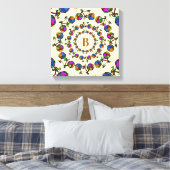 Toile en cercles couleur bicyclettes mandala initial (Insitu(Chambre))