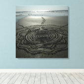 Toile en forme de cercle de sable #2 (Insitu (Plancher de Bois))