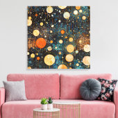 Toile en galaxie d'or céleste (Insitu(Salon))
