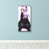 Toile en hentai noir et violet SingleZ "Make Me" (Insitu (Plancher de Bois))