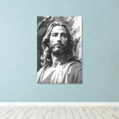 Toile en noir et blanc Jésus (Insitu (Plancher de Bois))
