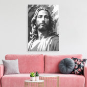 Toile en noir et blanc Jésus (Insitu(Salon))
