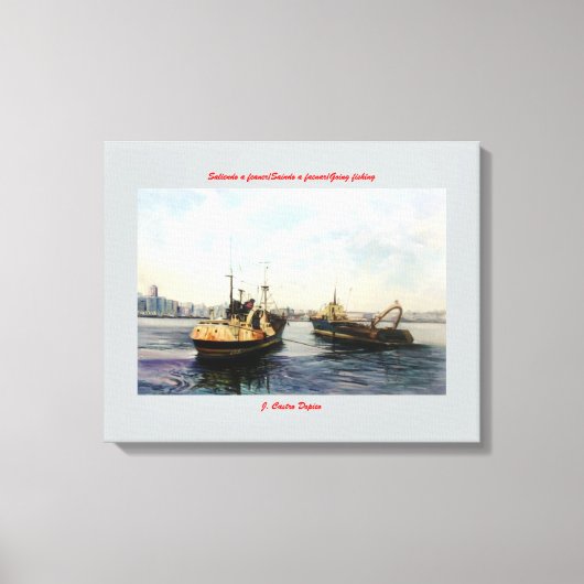 Toile En sortant à feaner/Saíndo à pêcher/Going fishing (Recto)