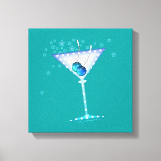 Toile encadrée BLUE MARTINI (Recto)