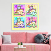 Toile encadrée Hot Dog Pop Art (Insitu(Salon))