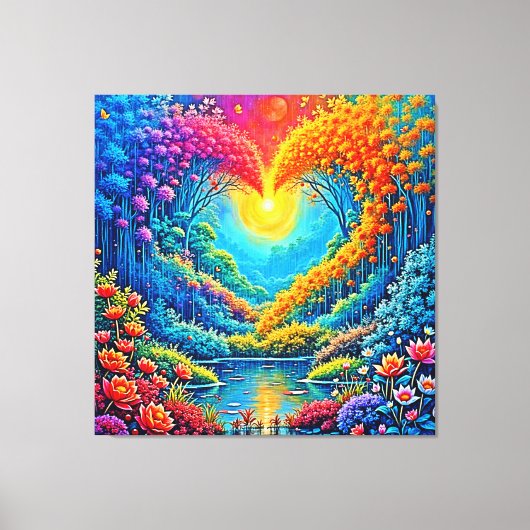 Toile Enchanted Forest Heart of Light Design (Recto)