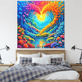 Toile Enchanted Forest Heart of Light Design (Insitu(Chambre))