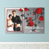 Toile Enchantée Mariage photo Keepsaké enrobé (Insitu (Plancher de Bois))