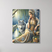 Toile Enchantement Lune dans la Forêt Mystique16x20 (Recto)