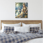 Toile Enchantement Lune dans la Forêt Mystique16x20 (Insitu(Chambre))