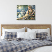 Toile Enchantement Lune dans la Forêt Mystique20x16 (Insitu(Chambre))